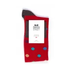 Dandy Street – shop online – accessori uomo calzini uomo cotone – calze da uomo con motivo a pois – Pois Strawberry